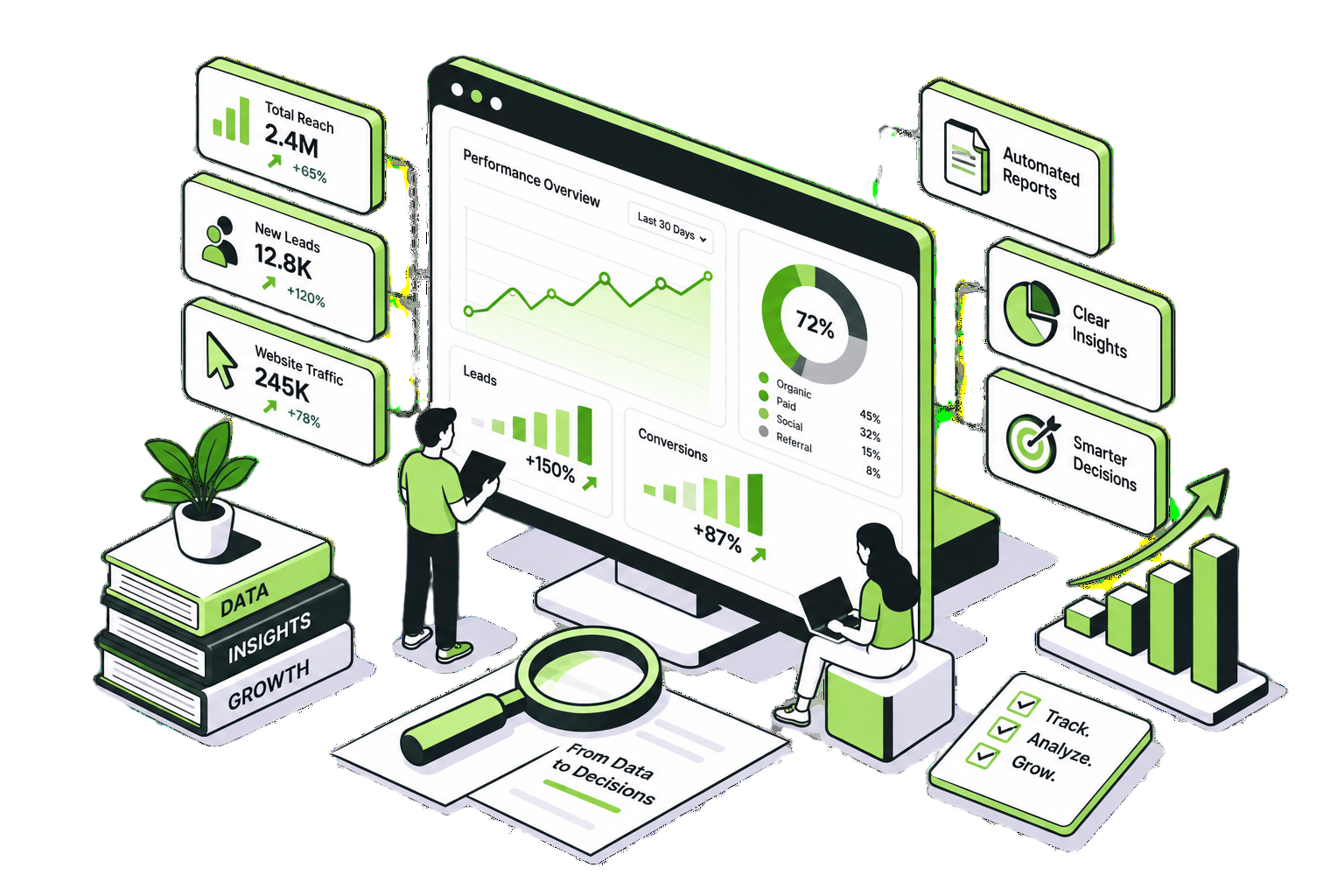 Reporting & Analysis illustration